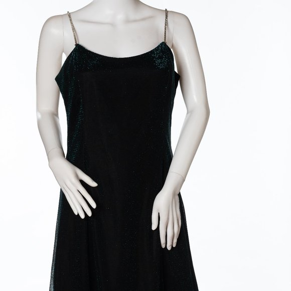 Gorgeous Vintage Scott McClintock Petites Metallic Slip Dress - Picture 1 of 14